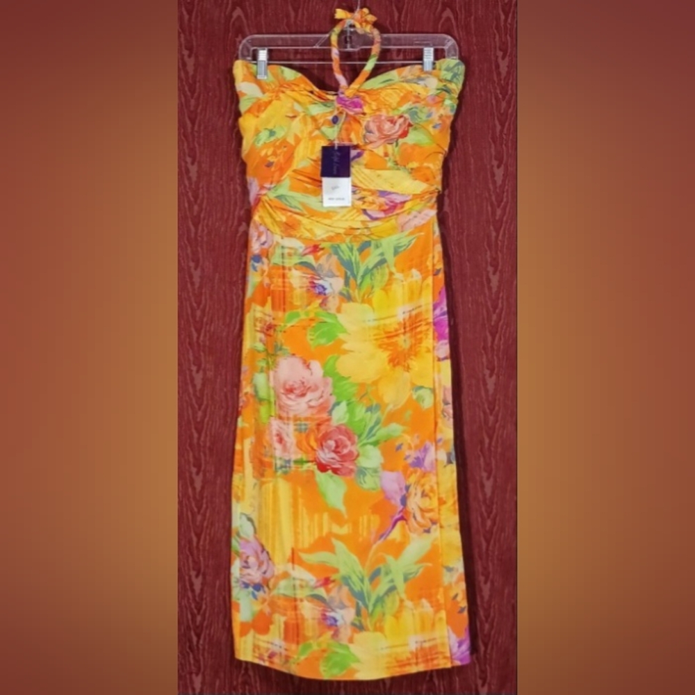 POLO RALPH LAUREN PURPLE LABEL Silk Rosamund Floral Cocktail Dress Sz 2 NWT